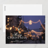 De marktlichten van Kerstmis Feestdagenkaart (Voorkant / Achterkant)
