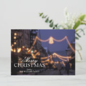 De marktlichten van Kerstmis Feestdagenkaart (Staand voorkant)