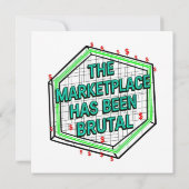 De marktplaats is wreed geweest save the date (Achterkant)