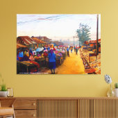 DE MARKTPLAATS VAN MOJISOLA A GBADAMOSI OKUBULE CANVAS AFDRUK (Insitu (Woonkamer))