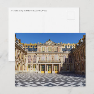 De marmeren binnenplaats van het Paleis van Versai Briefkaart
