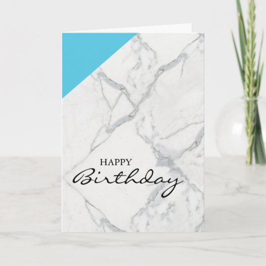 De marmeren Gelukkige Kaart van de Verjaardag (Voorkant)