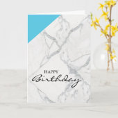 De marmeren Gelukkige Kaart van de Verjaardag (Gele Bloem)