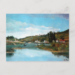 De Marne in Chennevieres door Camille Pissarro Briefkaart