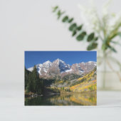 De Maroon Bells in de herfst... Briefkaart (Staand voorkant)