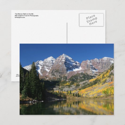 De Maroon Bells in de herfst... Briefkaart (Voorkant / Achterkant)