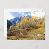 De Maroon Bells in het najaar van het Briefkaart (Voorkant / Achterkant)