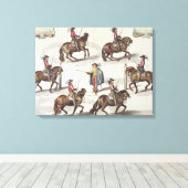 De marquis van Newcastle Giving Kapitein Mazin a R Canvas Afdruk (Insitu (Houten vloer))