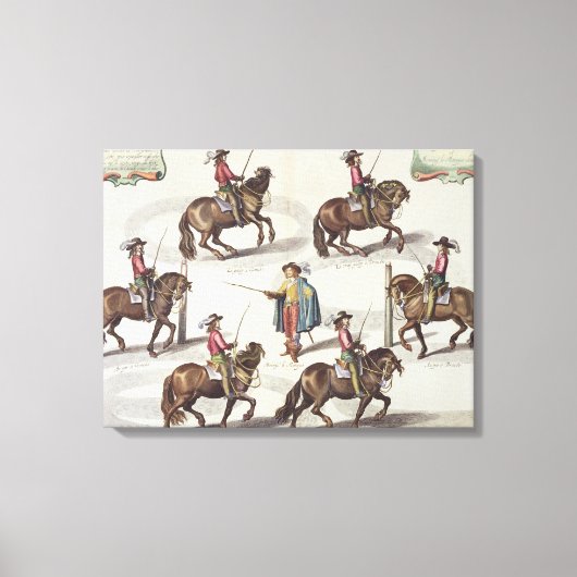 De marquis van Newcastle Giving Kapitein Mazin a R Canvas Afdruk (Voorkant)