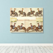 De marquis van Newcastle on Horseback Demonstratio Canvas Afdruk (Insitu (Houten vloer))