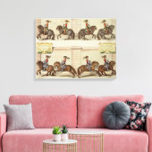 De marquis van Newcastle on Horseback Demonstratio Canvas Afdruk (Insitu (Woonkamer))