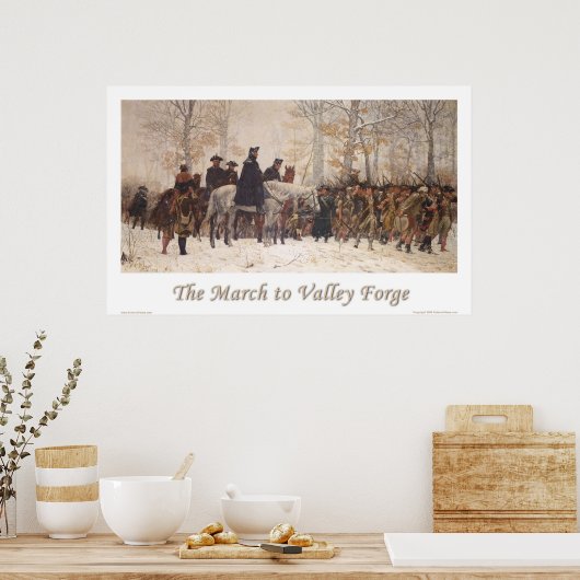 De mars naar Valley Forge Poster (Keuken)