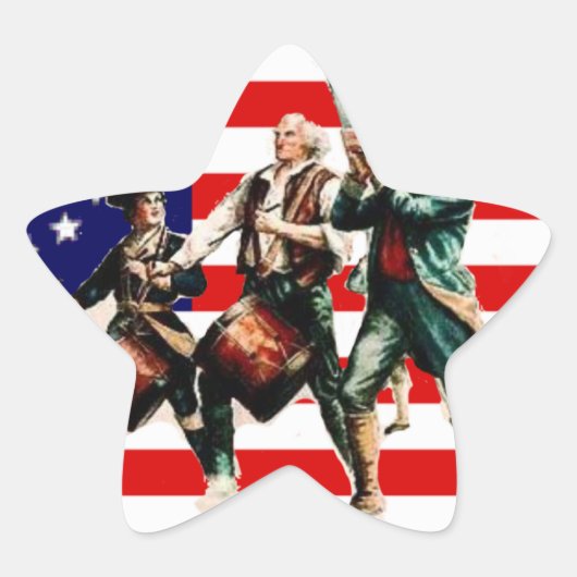 De mars voor vrijheid eindigt nooit ster sticker (Voorkant)