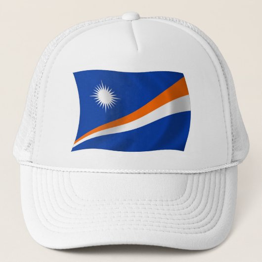 De Marshall-eilanden Vlag Hoed Trucker Pet (Voorkant)