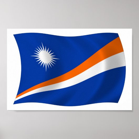 De Marshall-eilanden Vlag Poster Print (Voorkant)