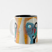 De marsmannetje tweekleurige koffiemok (Voorkant links)