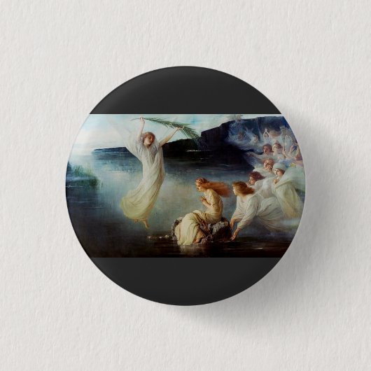 De marteldood van de Heilige Christina Ronde Button 3,2 Cm (Voorkant)