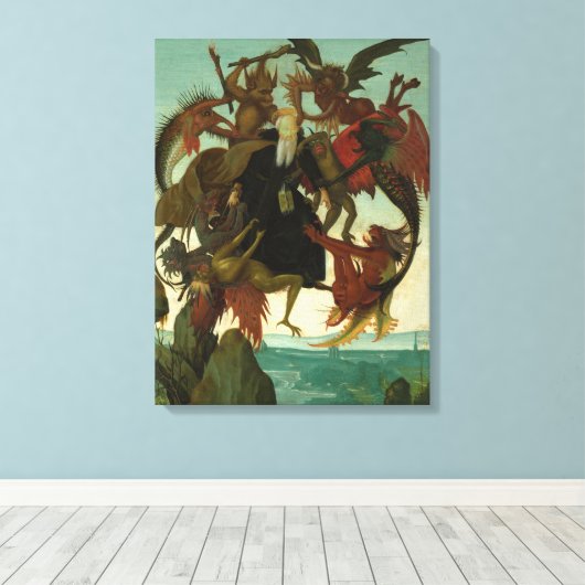 De marteling van Saint Anthony, 1487, door Michela Canvas Afdruk (Insitu (Houten vloer))