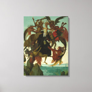 De marteling van Saint Anthony, 1487, door Michela Canvas Afdruk