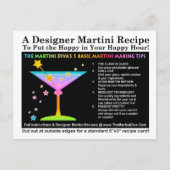 De Martini Diva's 5 Basic Martini Tips Briefkaart (Voorkant)