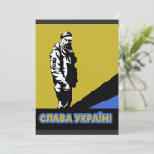 De Martyr Hero van Oekraïne, Slava Ukraine! Kaart (Staand voorkant)