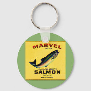 De marvel-zalm uit de jaren '30 kan een label krij sleutelhanger