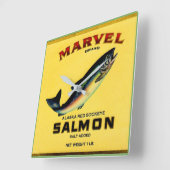 De marvel-zalm uit de jaren '30 kan een label krij vierkante klok (Hoek)