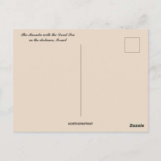 De Masada met het dode Zee Israel Briefkaart (Achterkant)