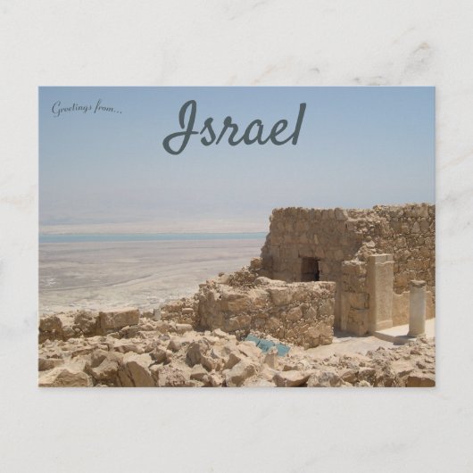 De Masada met het dode Zee Israel Briefkaart (Voorkant)
