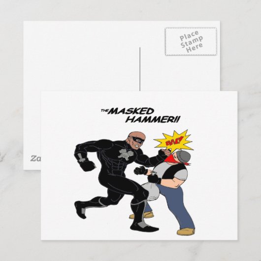 De maskerhamer briefkaart (Voorkant / Achterkant)