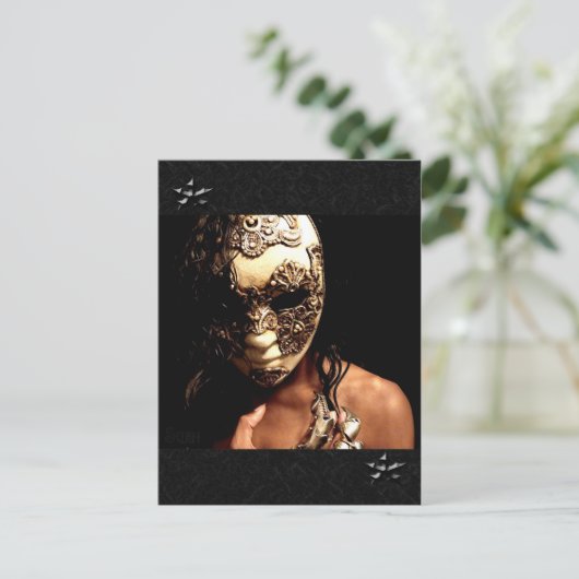 De maskers briefkaart (Staand voorkant)