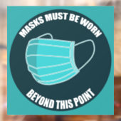 De maskers moeten worden gedragen raamsticker (Vel 2)