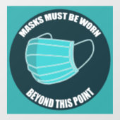 De maskers moeten worden gedragen raamsticker (Vel)