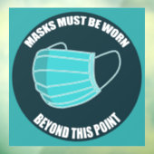 De maskers moeten worden gedragen raamsticker (Vel 3)