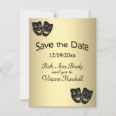 De Maskers van de bioscoop sparen de Datum Magnetische Uitnodiging (Voorkant)