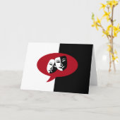 De Maskers van de komedie en van de Tragedie Kaart (Gele Bloem)