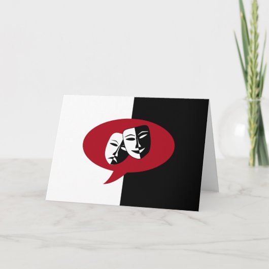 De Maskers van de komedie en van de Tragedie Kaart (Voorkant)