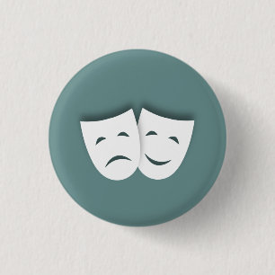 De Maskers van de komedie en van de Tragedie Ronde Button 3,2 Cm