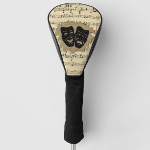 De Maskers van het theater en Antiek Muziek Golfheadcover