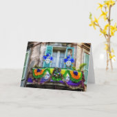 De Maskers van New Orleans Mardi Gras Kaart (Gele Bloem)