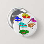 DE MASKES1.png Ronde Button 5,7 Cm (Voorkant /achterkant)