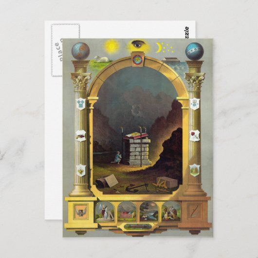 De Masonic Chart Briefkaart (Voorkant / Achterkant)