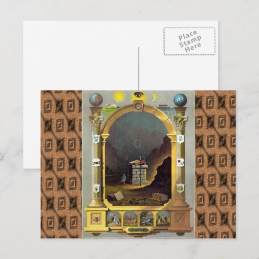 De Masonic Chart Briefkaart (Voorkant / Achterkant)