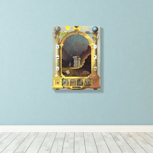 De Masonic Chart Canvas Afdruk (Insitu (Houten vloer))
