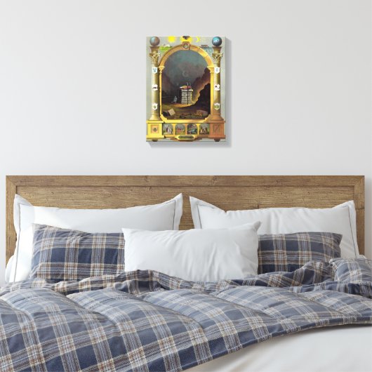 De Masonic Chart Canvas Afdruk (Insitu (Slaapkamer))