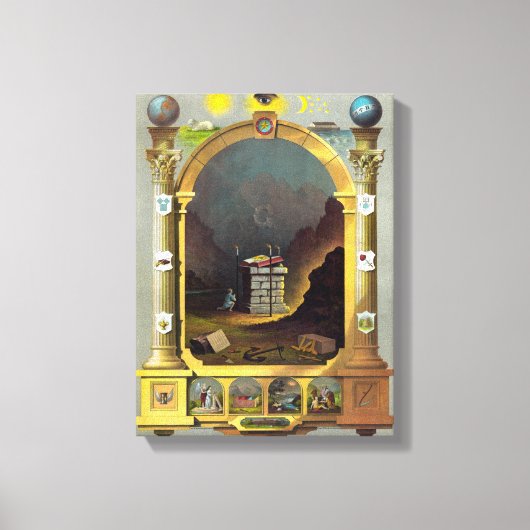 De Masonic Chart Canvas Afdruk (Voorkant)