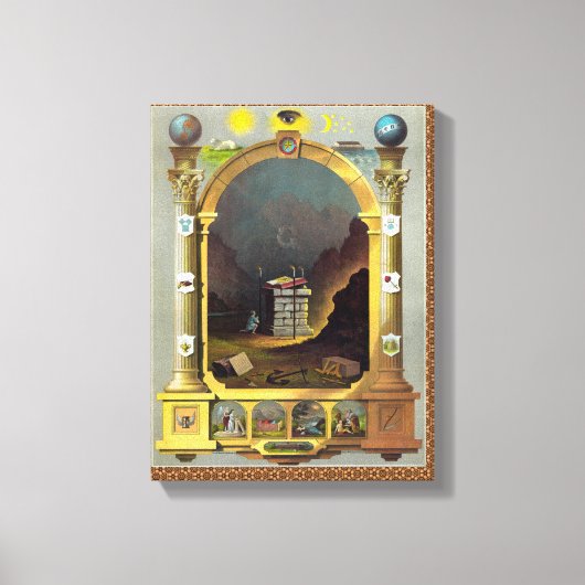 De Masonic Chart Canvas Afdruk (Voorkant)