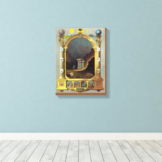 De Masonic Chart Canvas Afdruk (Insitu (Houten vloer))