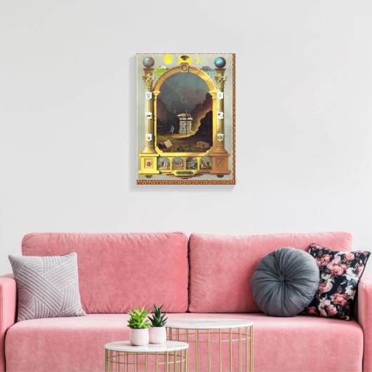 De Masonic Chart Canvas Afdruk (Insitu (Woonkamer))
