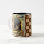 De Masonic Chart Tweekleurige Koffiemok (Voorkant links)